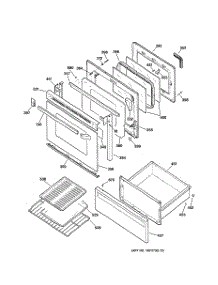 03 - Door & Drawer Parts parts for Ge Range JBP76WIY5 from AppliancePartsPros.com
