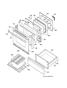 03 - Door & Drawer Parts parts for Ge Range JBP46WIY4 from AppliancePartsPros.com