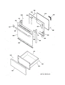03 - Door Parts parts for Ge Range JBP60BB1WH from AppliancePartsPros.com