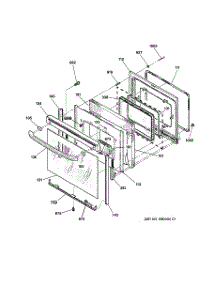 04 - Door parts for Ge Range JBP48WB1WW from AppliancePartsPros.com