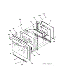 04 - Door parts for Ge Range JBP26AB1AA from AppliancePartsPros.com