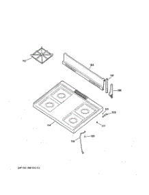 02 - Cooktop parts for Ge Range JGBS02PPA2WH from AppliancePartsPros.com