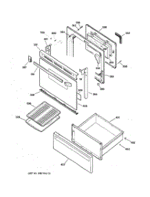 03 - Door & Drawer Parts parts for Ge Range JBP25WY4 from AppliancePartsPros.com