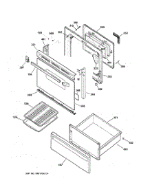 03 - Door & Drawer Parts parts for Ge Range JBP25WY3 from AppliancePartsPros.com