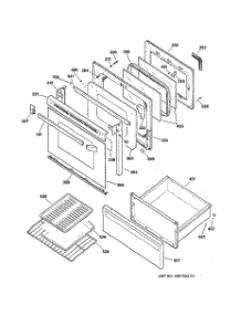 03 - Door & Drawer Parts parts for Ge Range JBP48WA3 from AppliancePartsPros.com