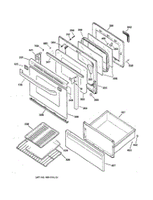03 - Door & Drawer Parts parts for Ge Range JBP79AY4 from AppliancePartsPros.com