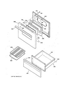 03 - Door & Drawer Parts parts for Ge Range JBS26W5 from AppliancePartsPros.com