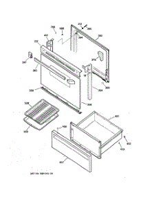 03 - Door & Drawer Parts parts for Ge Range JBS03GV6 from AppliancePartsPros.com