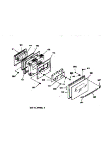 Oven Door parts for Ge Range JSP31WV2WW from AppliancePartsPros.com