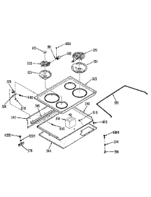 Cooktop parts for Ge Range JDP37G0L1 from AppliancePartsPros.com
