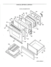 03 - Door & Drawer Parts parts for Ge Range JBP76GV2 from AppliancePartsPros.com