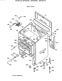 02 - Body Parts parts for Ge Range JBP46GV3 from AppliancePartsPros.com