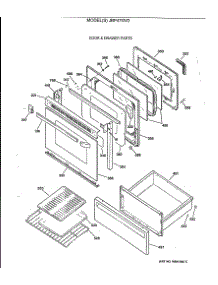 03 - Door & Drawer Parts parts for Ge Range JBP47GV2 from AppliancePartsPros.com