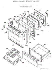 03 - Door & Drawer Parts parts for Ge Range JBP45WW1 from AppliancePartsPros.com