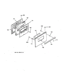 03 - Oven Door parts for Ge Range JBS04V2WH from AppliancePartsPros.com