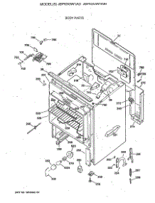 02 - Body Parts parts for Ge Range JBP63GW1WH from AppliancePartsPros.com