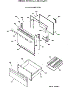 03 - Door & Drawer Parts parts for Ge Range JBP63GW1WH from AppliancePartsPros.com