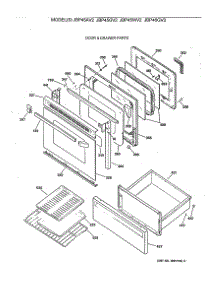 02 - Door & Drawer Parts parts for Ge Range JBP46GV2 from AppliancePartsPros.com