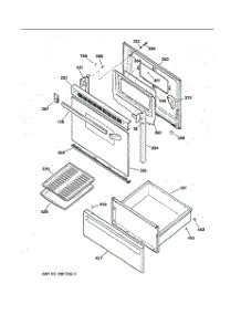 02 - Door & Drawer Parts parts for Ge Range JBS30GV4AD from AppliancePartsPros.com