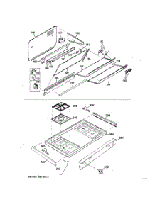 02 - Backsplash & Cooktop parts for Ge Range JGHC60GEJ2 from AppliancePartsPros.com