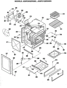 03 - Section3 parts for Ge Range JGSP21GER3WH from AppliancePartsPros.com