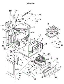 02 - Main Body parts for Ge Range JGSS05GPK1 from AppliancePartsPros.com