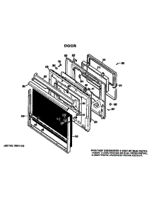 Door parts for Ge Range JMP26GJ5 from AppliancePartsPros.com