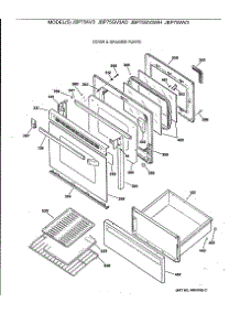 02 - Door & Drawer Parts parts for Ge Range JBP75GV3WH from AppliancePartsPros.com