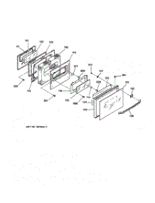 05 - Oven Door parts for Ge Range JGSP30GET1BB from AppliancePartsPros.com