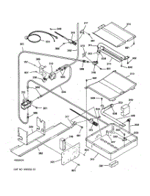 03 - Lower Burner parts for Ge Range JGSP33WEV2WW from AppliancePartsPros.com