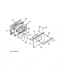 03 - Oven Door parts for Ge Range JSS16PW1AD from AppliancePartsPros.com