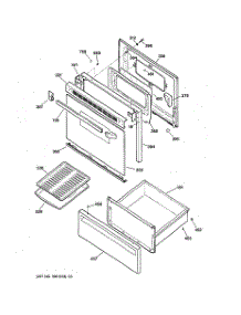 03 - Door & Drawer Parts parts for Ge Range JBS27WW2 from AppliancePartsPros.com