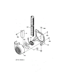 06 - Blower parts for Ge Range JCSP39WV2WW from AppliancePartsPros.com