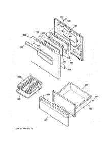 03 - Door & Drawer Parts parts for Ge Range JBS07PIY1 from AppliancePartsPros.com