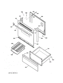 03 - Door & Drawer Parts parts for Ge Range JBS03GV3 from AppliancePartsPros.com