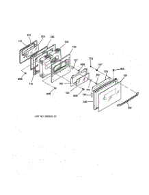 03 - Door parts for Ge Range JGSP33WEV3WW from AppliancePartsPros.com