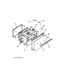 04 - Door parts for Ge Range JBP18LY1WH from AppliancePartsPros.com