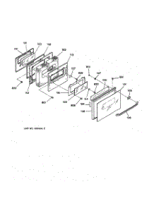 06 - Oven Door parts for Ge Range JGSP32GEV1BB from AppliancePartsPros.com