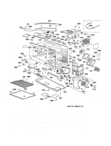 03 - Microwave Body Section parts for Ge Oven JKP77WV1WW from AppliancePartsPros.com