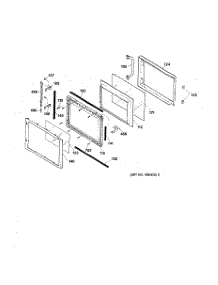 02 - Microwave Door parts for Ge Oven JKP76GV1BB from AppliancePartsPros.com