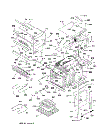 04 - Oven Body Section parts for Ge Oven JKP76GV1BB from AppliancePartsPros.com
