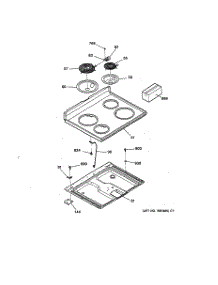 02 - Cooktop parts for Ge Range LEB131GY1AD from AppliancePartsPros.com