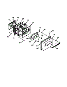 Oven Door parts for Ge Range JCSP39WW2WW from AppliancePartsPros.com