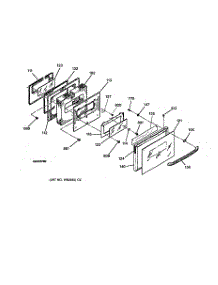03 - Door parts for Ge Range JGSP44AEY1AA from AppliancePartsPros.com