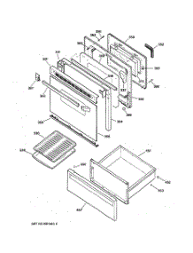 03 - Door & Drawer Parts parts for Ge Range JBP26GS2 from AppliancePartsPros.com