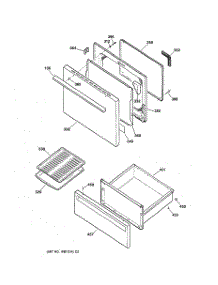 03 - Door & Drawer Parts parts for Ge Range JBP22V1 from AppliancePartsPros.com