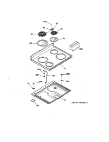 02 - Cooktop parts for Ge Range LEB131GY2AD from AppliancePartsPros.com
