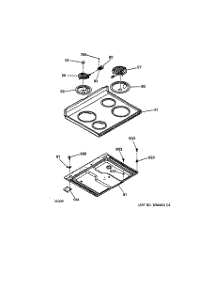 02 - Cooktop parts for Ge Range JBS02LY1WH from AppliancePartsPros.com