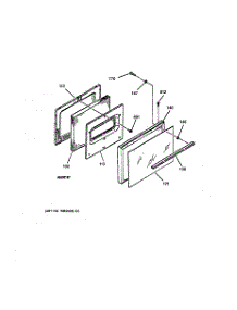 04 - Door parts for Ge Range JBS02LY1WH from AppliancePartsPros.com