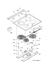 02 - Cooktop parts for Ge Range JCSP39BW2BB from AppliancePartsPros.com